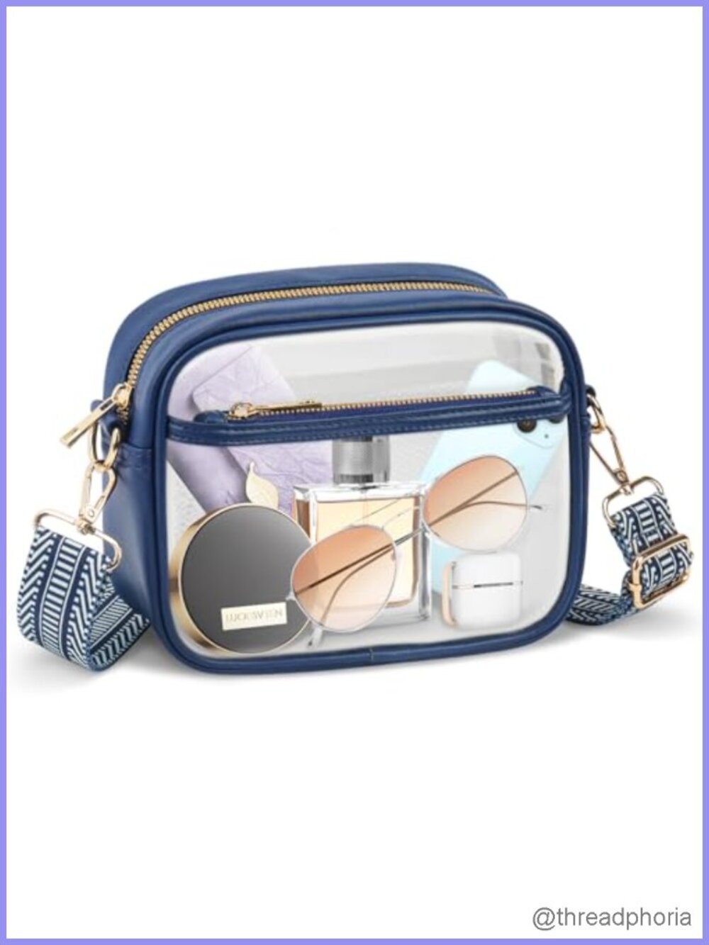 Clear Crossbody Bag Stadium Approved Waterproof TPU Concert Purse